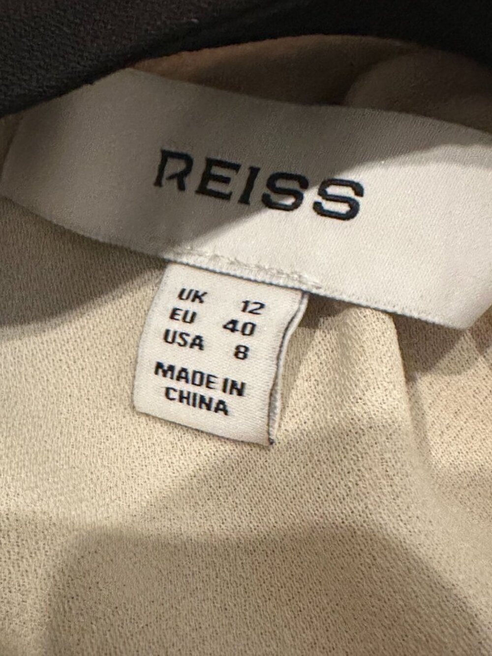 REISS - Keely Cut-Out Waist Contrasting Maxi Dress in Ivory/Black Size 8 - Picture 5 of 5